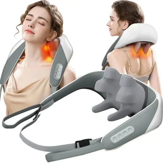 Masajeador para cuello, hombros y espalda con calor terapéutico